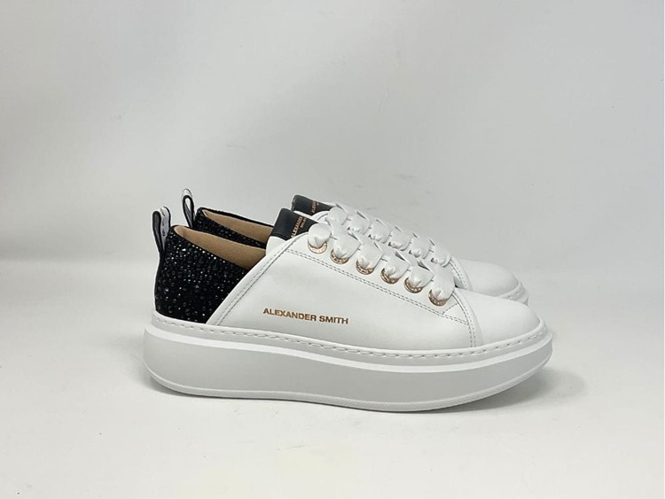 ASAZWYW0506WBK - ALEXANDER SMITH Sneaker wembley pelle/strass
