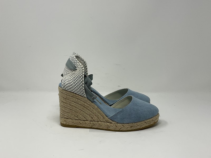 COLIN STONE - ESPADRILLES Zeppa lacci/tess