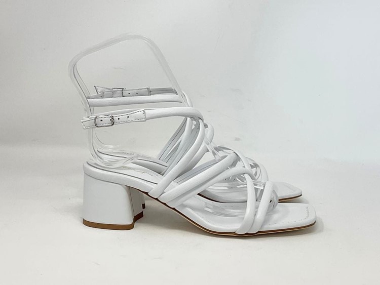 3771 BIANCO - ANNA F Sandalo lacci h.55