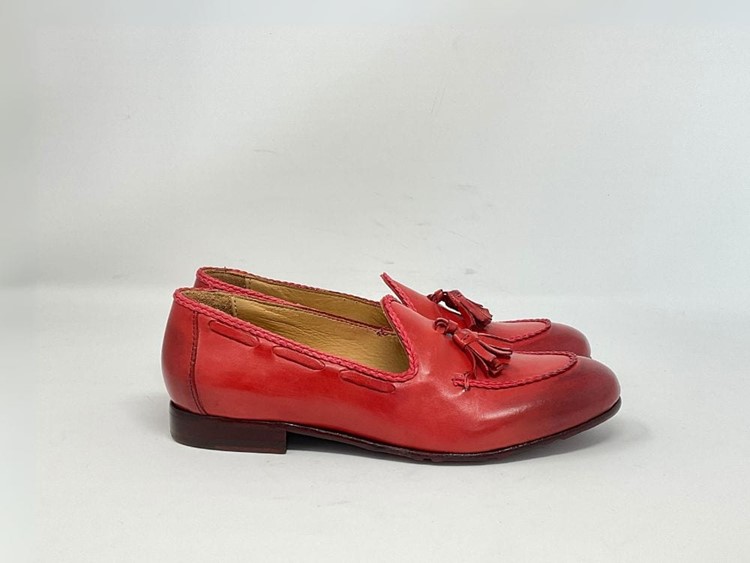 6836/4 ROSSO - JP/DAVID Mocassino pelle nappina