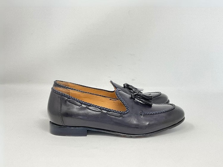 6836/4 BLU - JP/DAVID Mocasssino pelle nappina