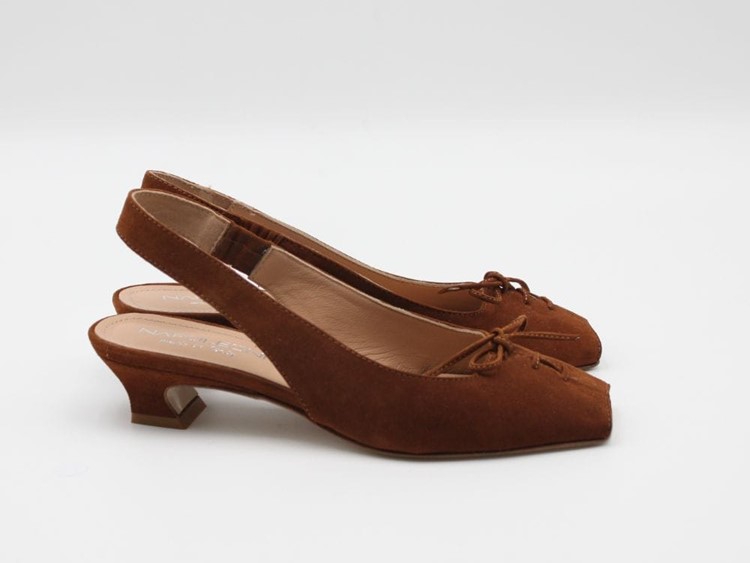 A3676 - NAPOLEONI Chanel camoscio fiocco