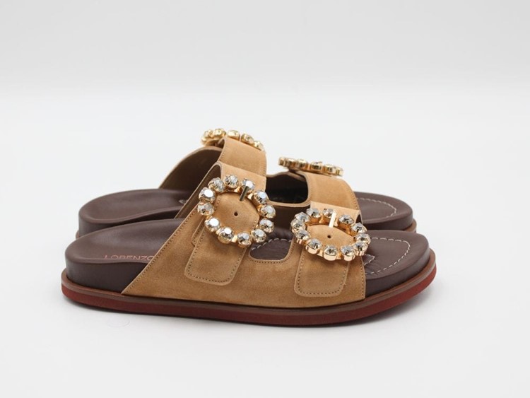 PRIMULA 20 BEIGE - LORENZO MARI Birke strass camoscio