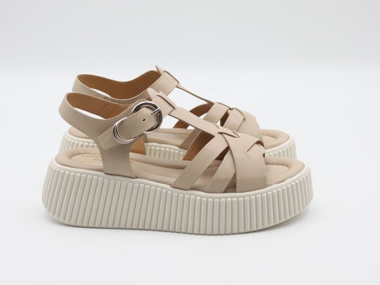 SALLYNA 01 FO - LORENZO MARI Sandalo zeppa pelle