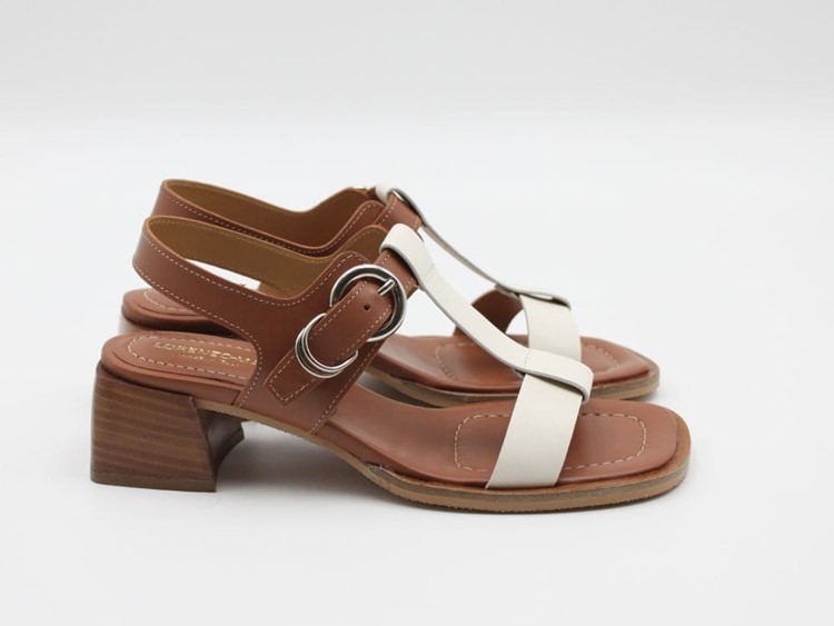 MILA 04 BI/CA - LORENZO MARI Sandalo cinturino h. 5