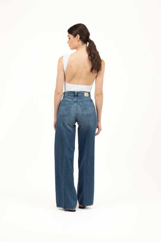 138-25 - CIGALA'S Jeans palazzo 5 pocket - immagine 3
