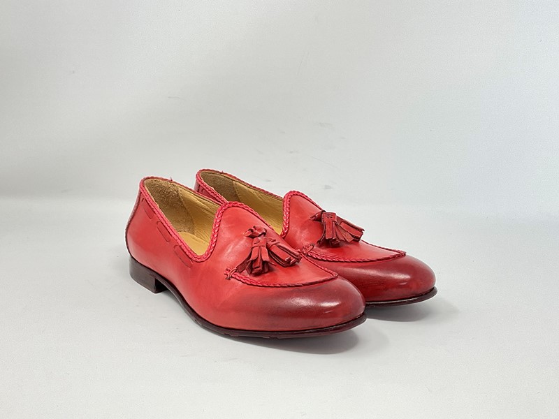 6836/4 ROSSO - JP/DAVID Mocassino pelle nappina - immagine 2