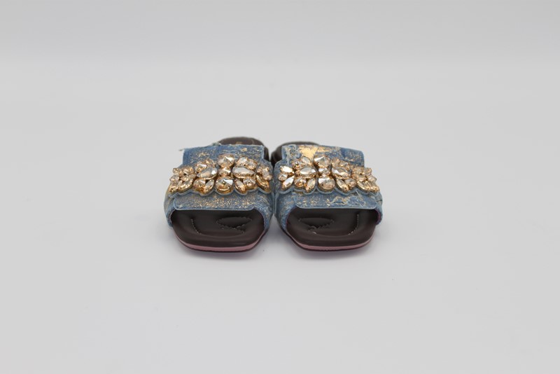 FIORDALISO 12 - LORENZO MARI Ciabatta jeans/strass - immagine 3