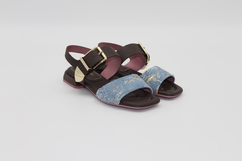 FIORDALISO 07 JEANS - LORENZO MARI Sandalo pelle jeans - immagine 2