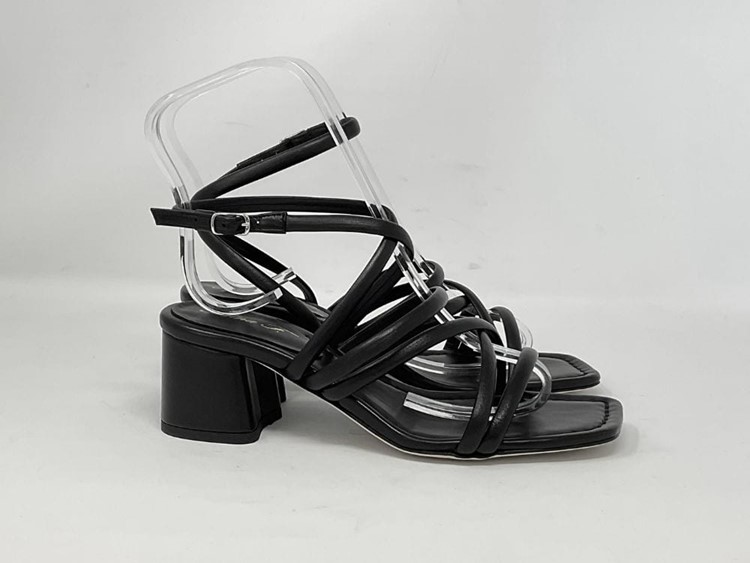 3771 NERO - ANNA F Sandalo lacci h. 55