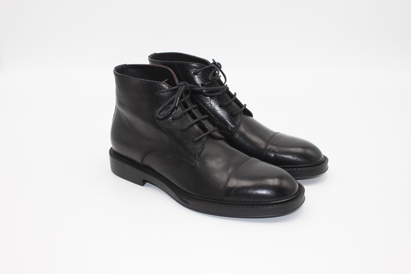 M632-10 NERO - HUNDRED 100 Boot stringa pelle - immagine 2