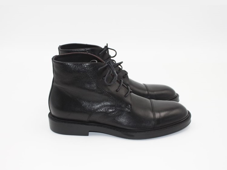 M632-10 NERO - HUNDRED 100 Boot stringa pelle