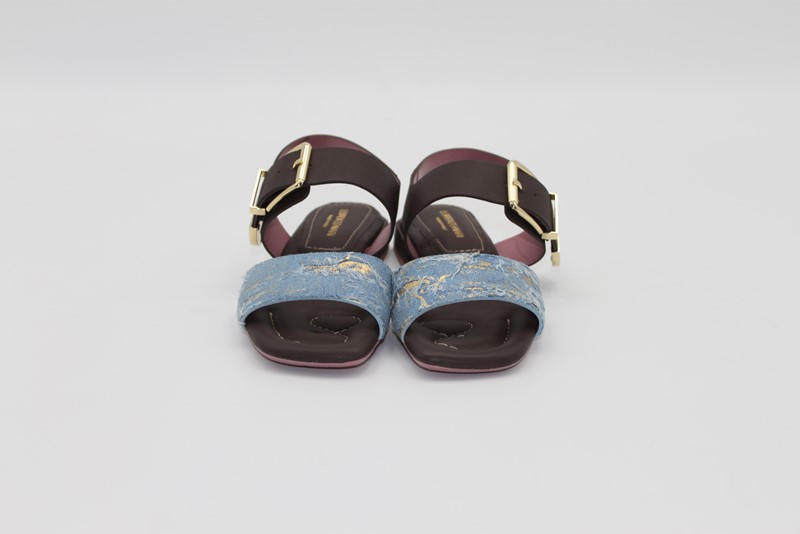 FIORDALISO 07 JEANS - LORENZO MARI Sandalo pelle jeans - immagine 3