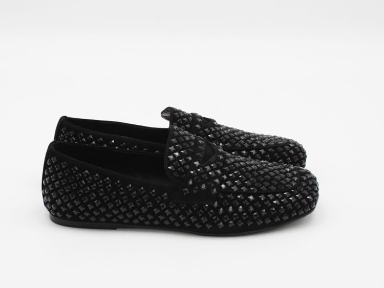 R57 NERO - STRATEGIA Mocassino strass