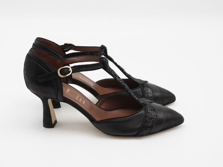 113/SILVIA - GIELLE T/bar pelle/glitter